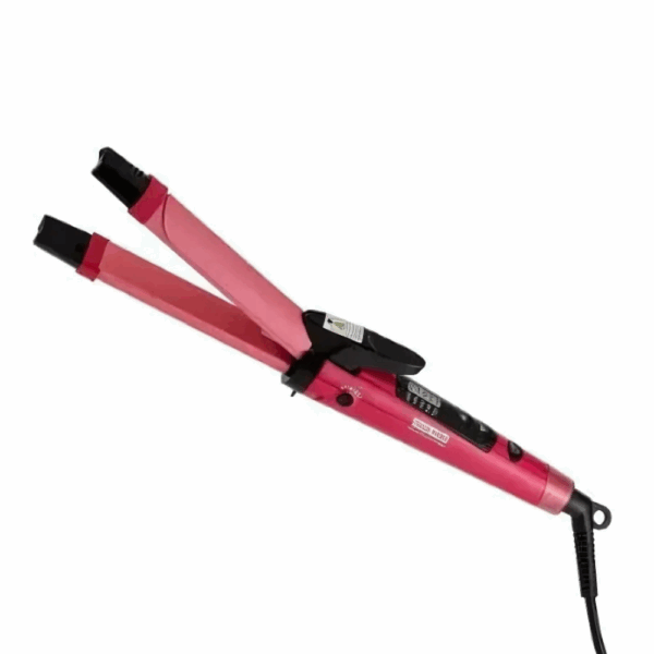 2-in-1 Hair Curler and Straightener with Ceramic Plate for Women NHC-4982